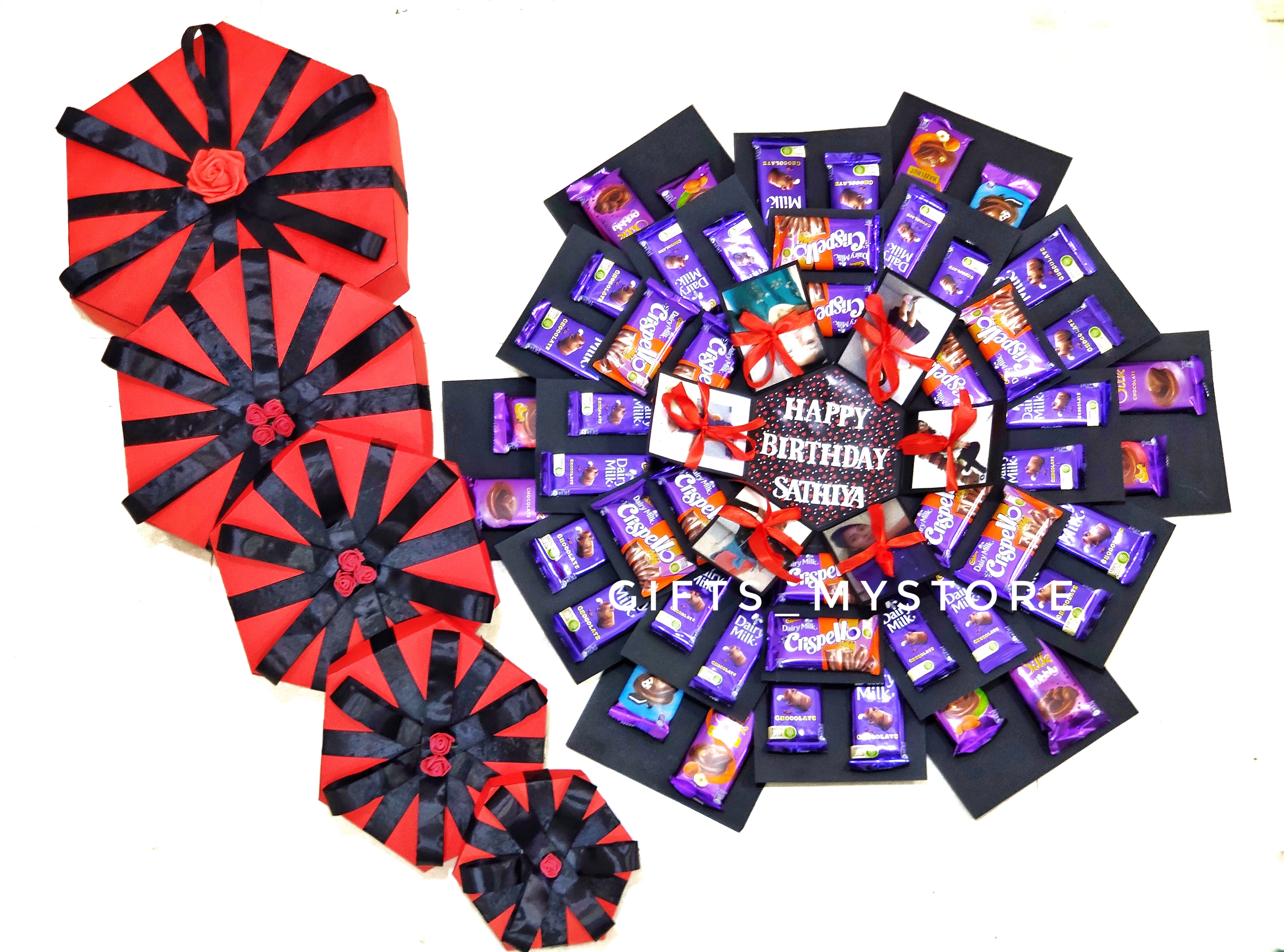 5 LAYER DAIRY MILK AND CRISPELLO CEB WITH PHOTOS AND MESSAGES (BIG SIZE)
